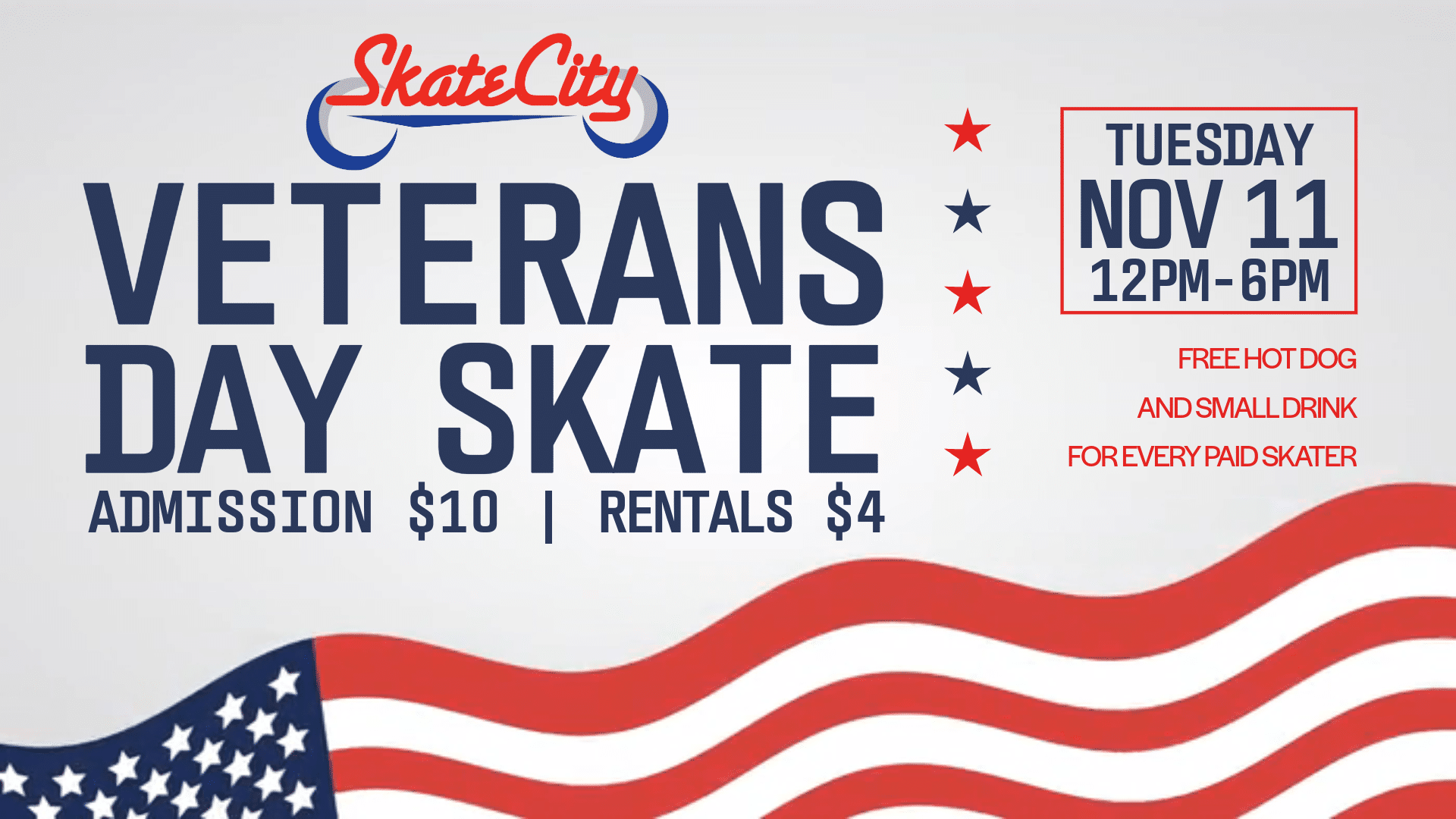 Veterans Day Hotdog Skate